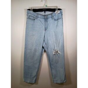 NWT Calvin Klein Womens High Rise Stretch Waist Straight Jeans Plus Size 18W